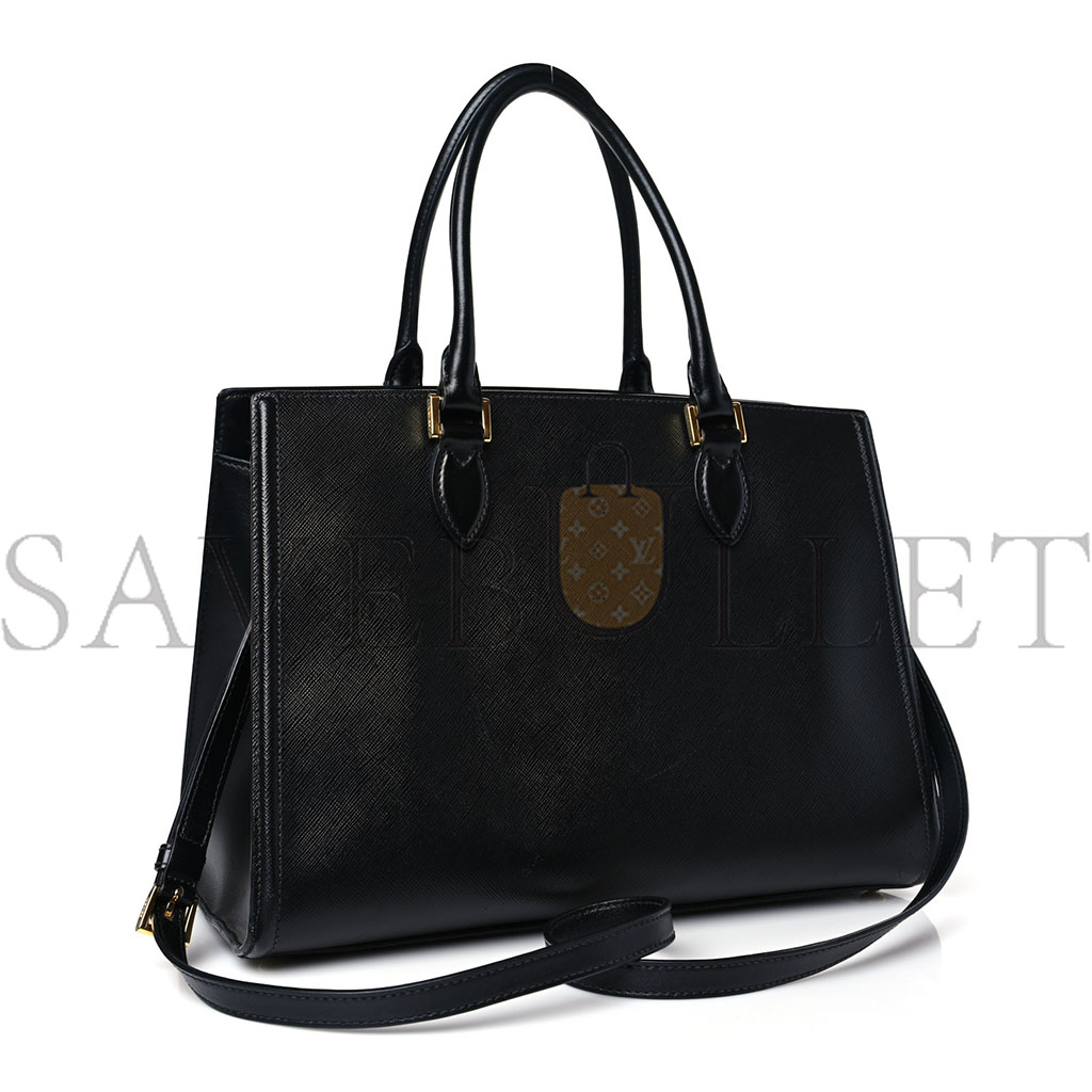 PRADA SAFFIANO SOFT CALFSKIN TOTE BLACK (26*22*10cm)