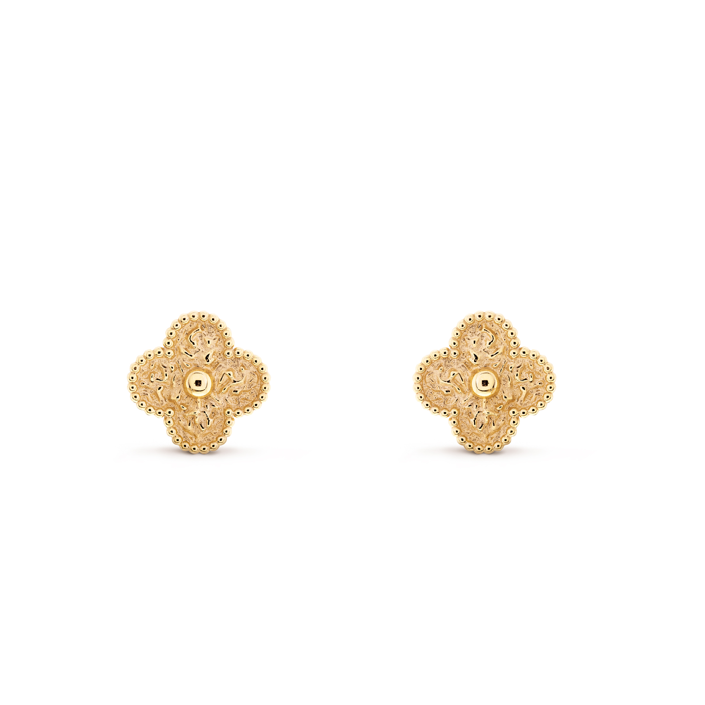 VAN CLEEF ARPELS VINTAGE ALHAMBRA EARRINGS - YELLOW GOLD  VCARO1IH00