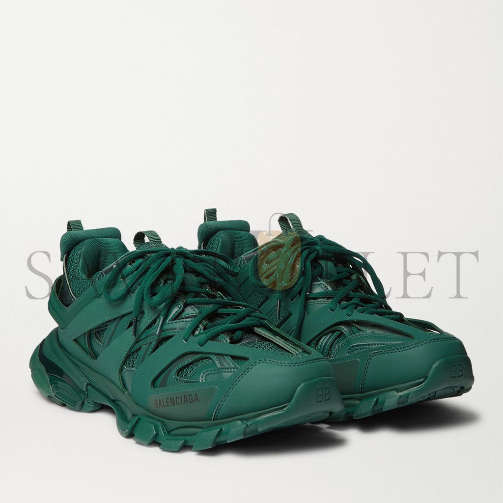 BALENCIAGA TRACK NYLON, MESH AND RUBBER SNEAKERS GREEN 542023W2LA13004