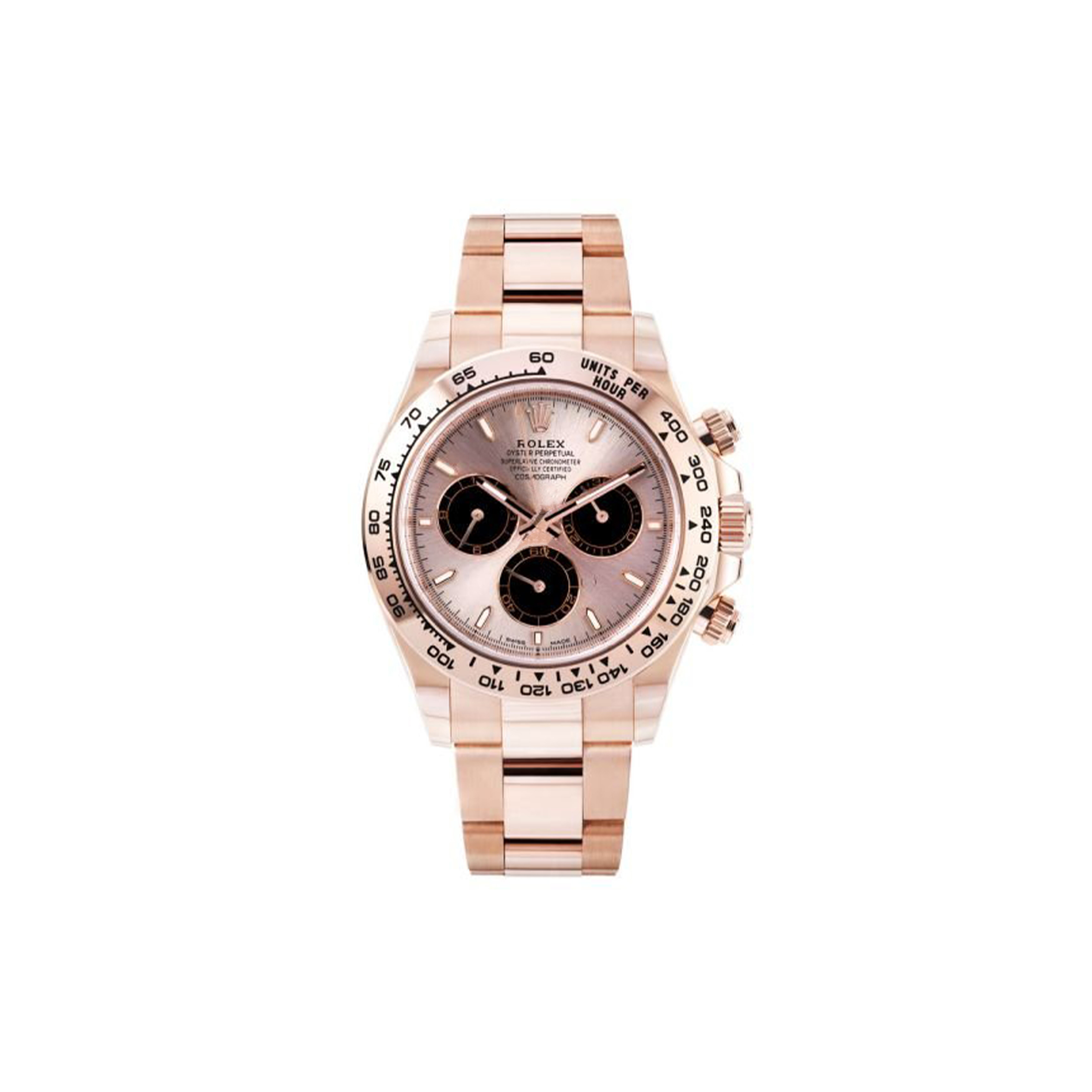 ROLEX DAYTONA 18K ROSE GOLD, SUNDUST INDEX DIAL, 40 MM WATCH 126505-0003