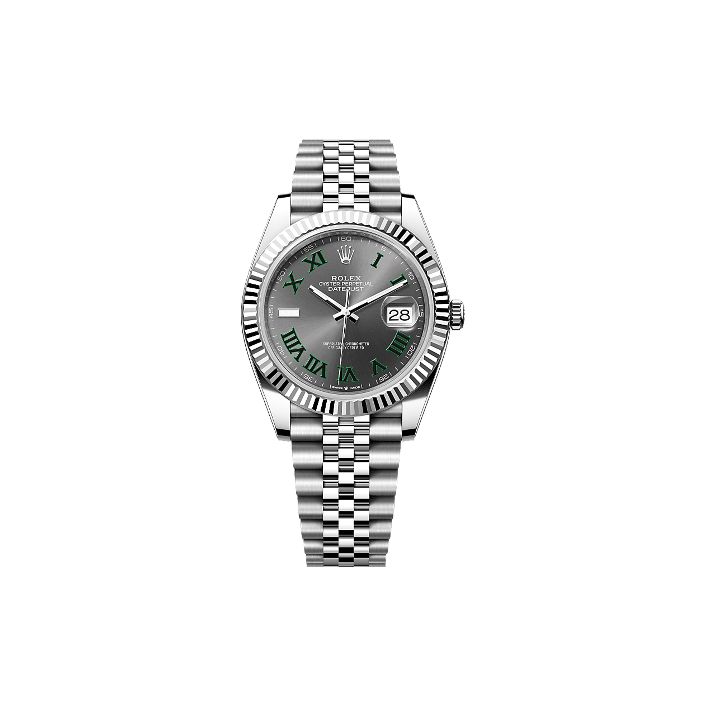 ROLEX DATEJUST 41 OYSTER, 41 MM, OYSTERSTEEL AND WHITE GOLD WATCH 126334-0022