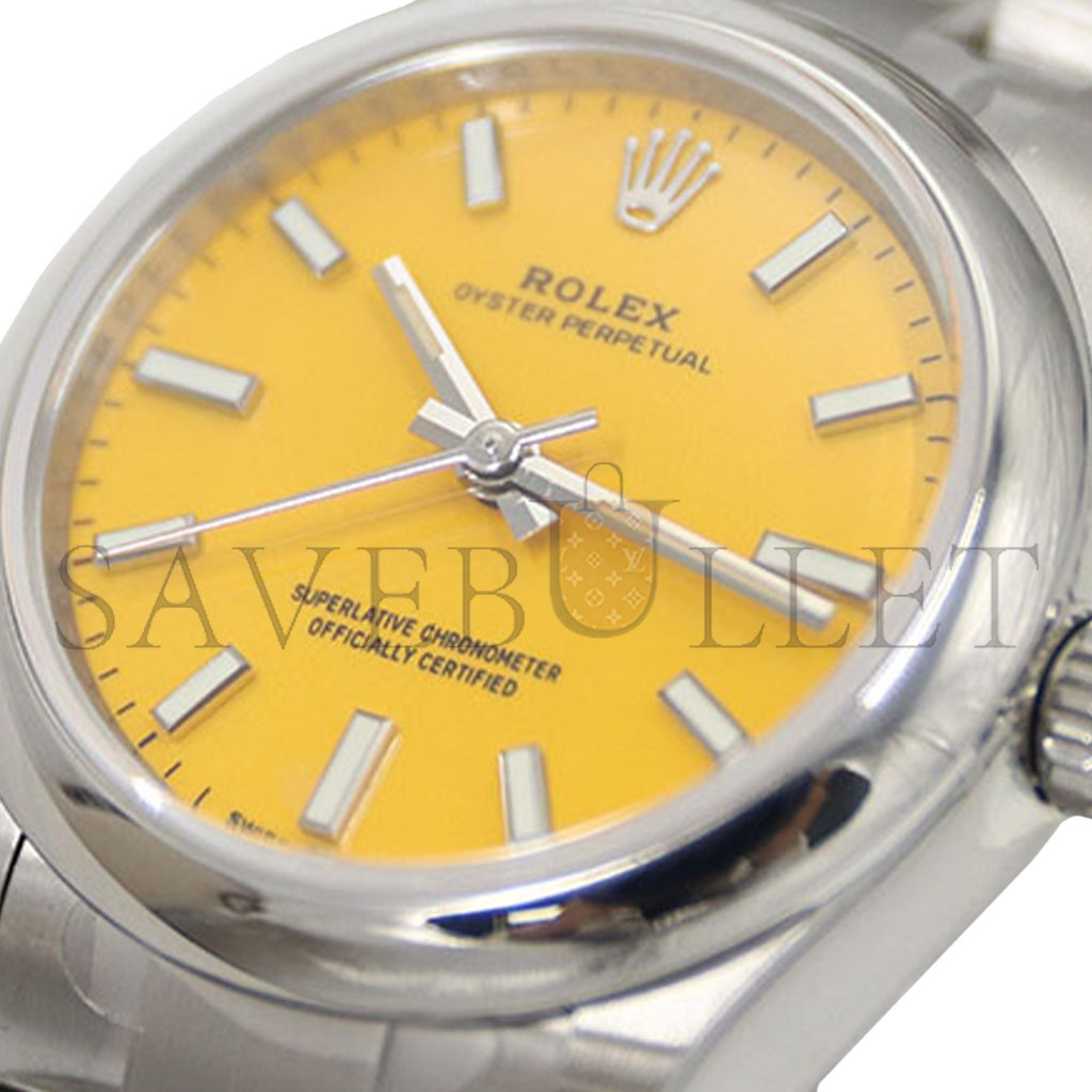 ROLEX OYSTER PERPETUAL YELLOW DISC 31MM WATCH 277200-0005