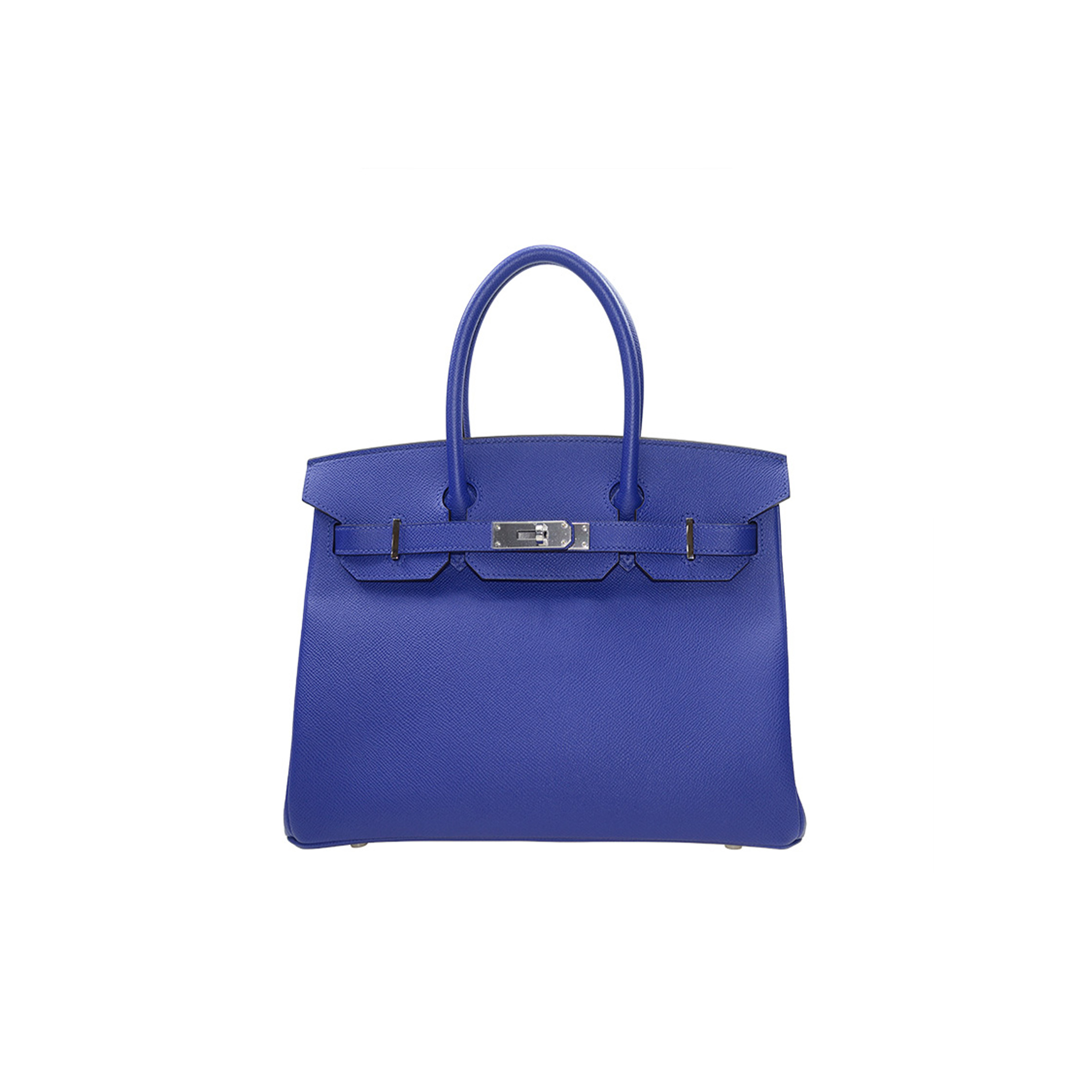 HERMES BIRKIN 35 TOGO LEATHER ELECTRIC BLUE SILVER BUCKLE BAG H028369CK7T (35*28*18cm)