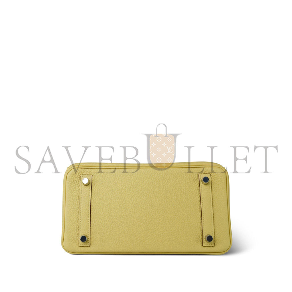 HERMES BIRKIN 25 TOGO LEATHER LEMON YELLOW SILVER BUCKLE BAG H028369CK1Z (25*20*13cm)