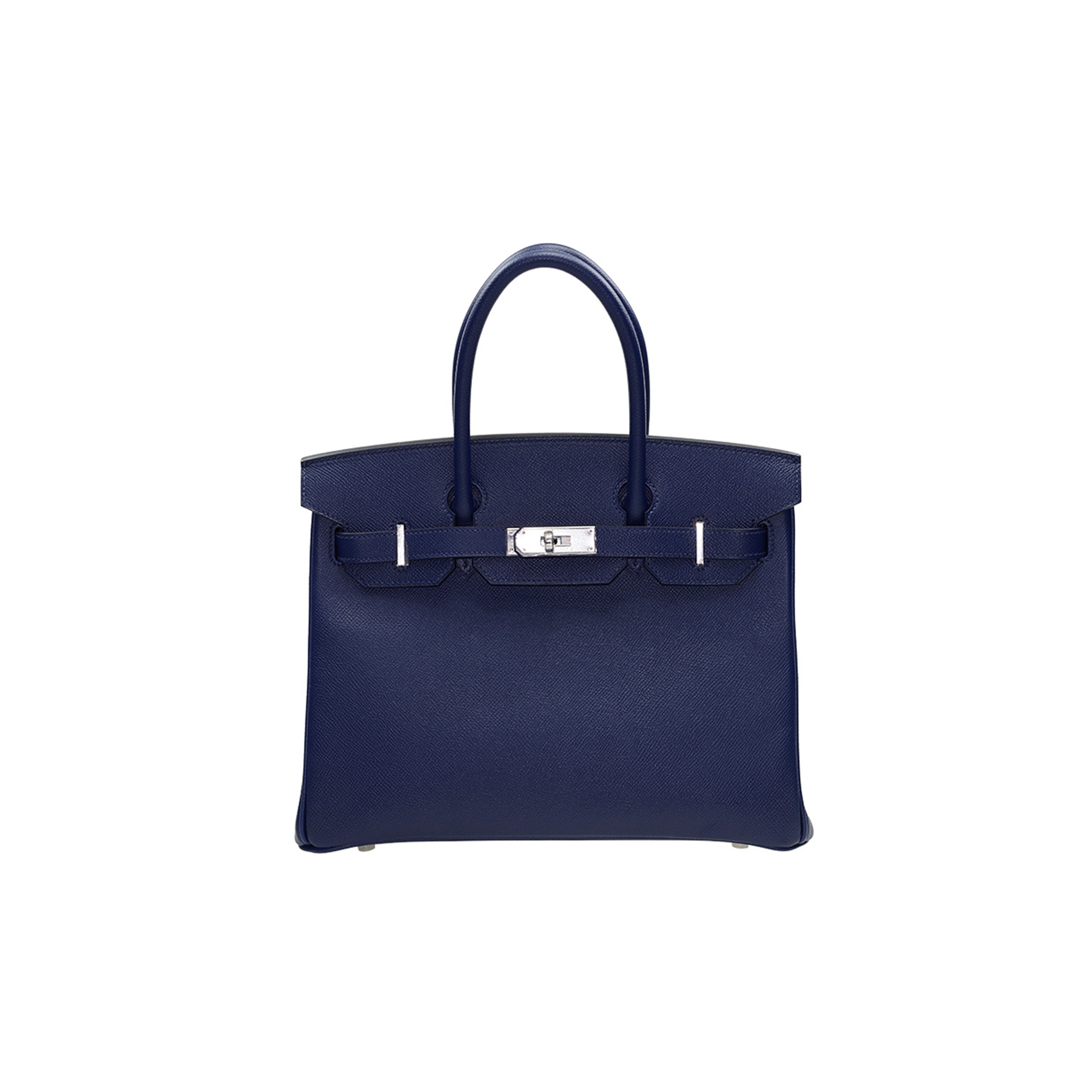 HERMES BIRKIN 30 TOGO LEATHER ROYAL BLUE SILVER BUCKLE BK3073EPSS (30*23*15cm)