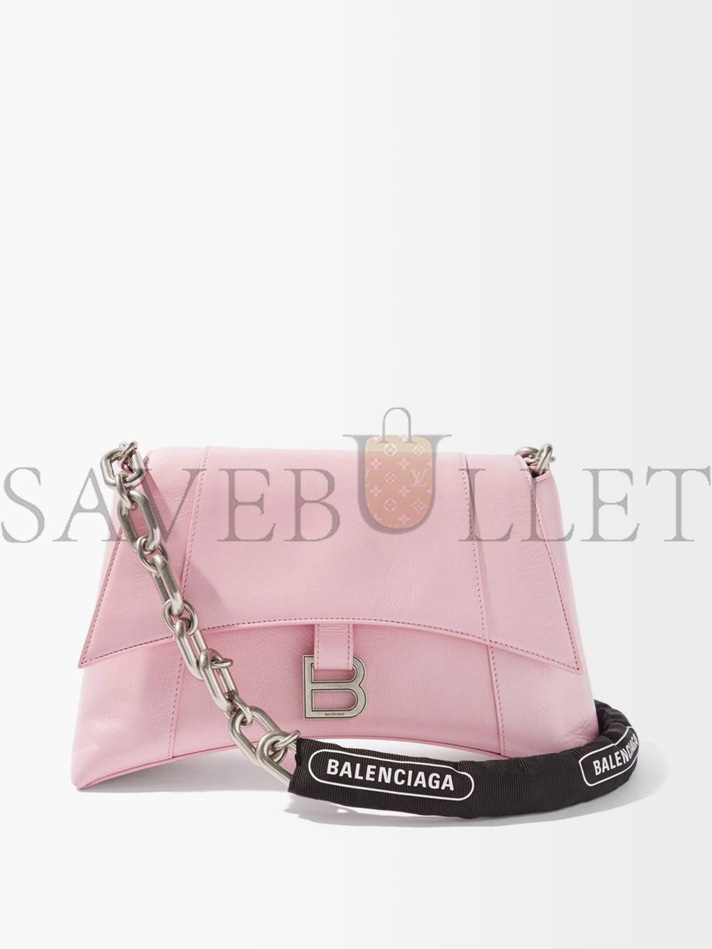 BALENCIAGA PINK DOWNTOWN CHAIN-HANDLE LEATHER SHOULDER BAG MATCHESFASHION US (29*19*10.5cm)