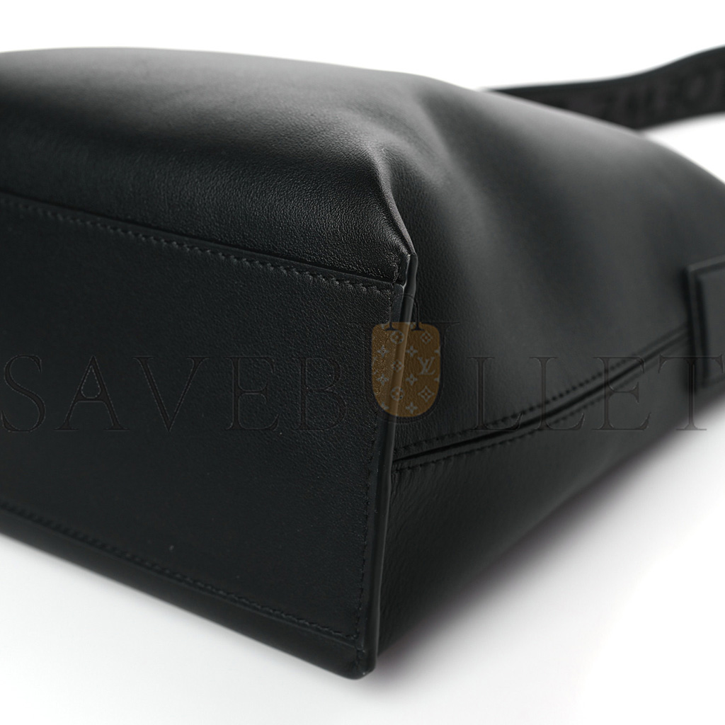 LOEWE SUPPLE SMOOTH CALFSKIN JACQUARD SMALL CUBI BAG BLACK (23*21*11cm)