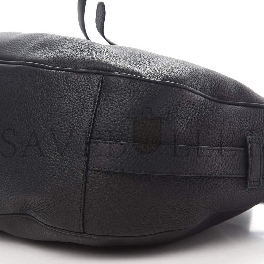 DIOR GRAINED CALFSKIN SADDLE SOFT BAG BLACK (31*27*12.7cm)